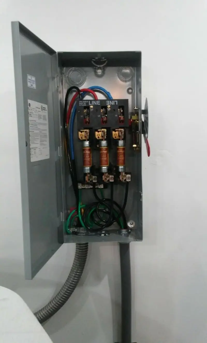Three-phase disconnect switch installed for Electrical Wiring & Rewiring in Moriah