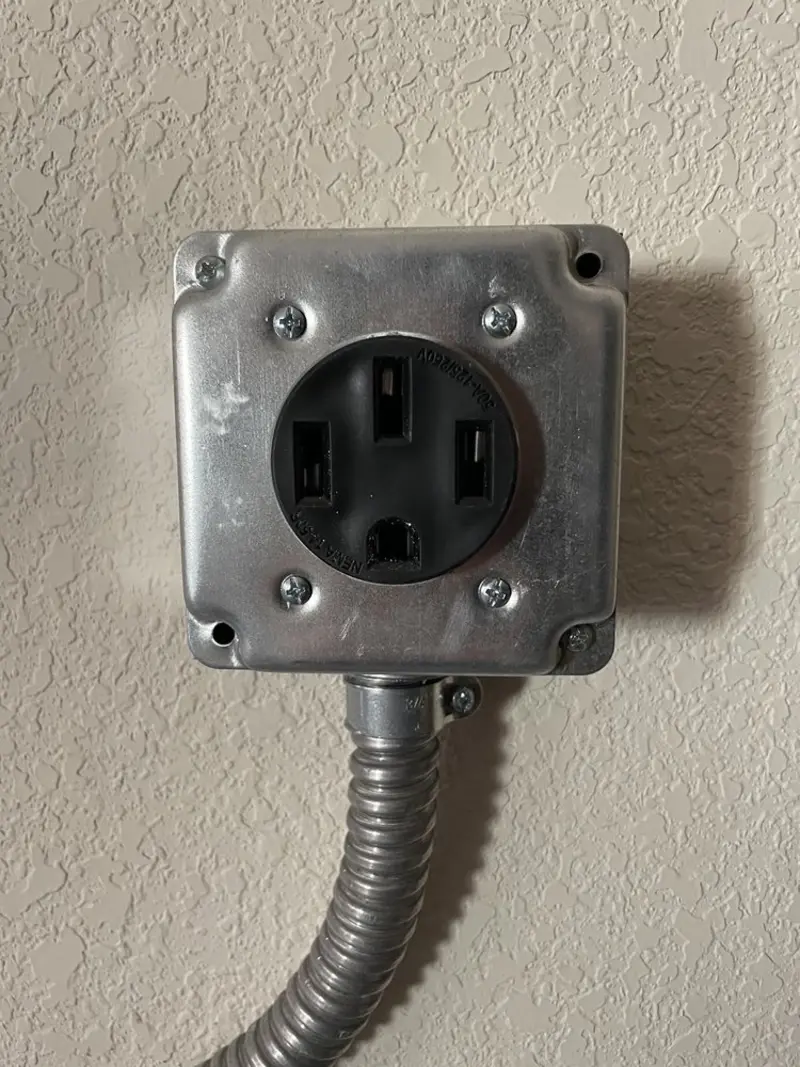 NEMA 14-50 outlet installed for Electrical Panel Upgrade in Moriah